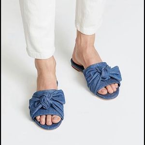 New Tory Burch Annabelle Bow Slides Sandals